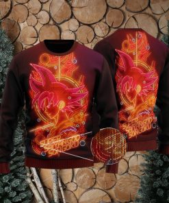 DBZ Super Saiyan God Goku Neon Lights Ugly Sweater