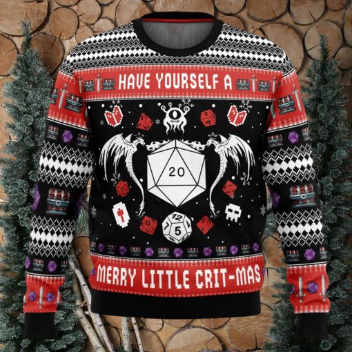 D&D Have Yourself A Merry Little Crit Mas Dungeons and Dragons Ugly Christmas Sweater