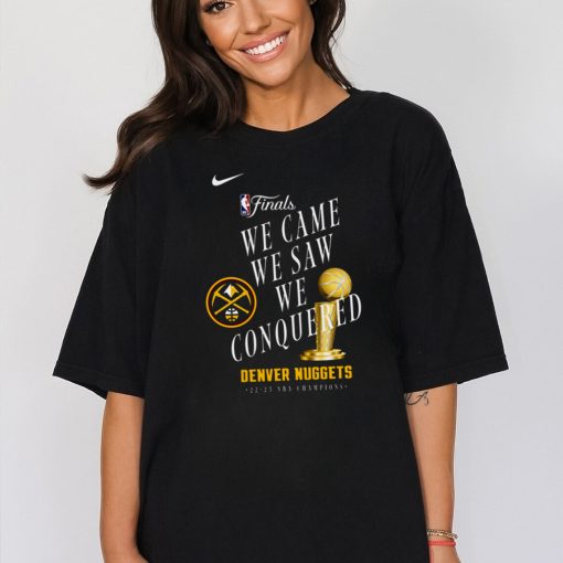 DENVER NUGGETS NIKE 2023 NBA FINALS CHAMPIONS CELEBRATION TROPHY T SHIRT