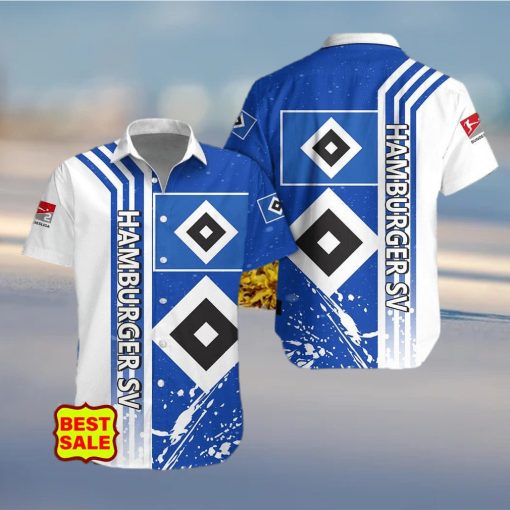 DFB PDFB Pokal Hamburger SV 2 Bundesliga Aloha Style 5 Big Logo Hawaiian Shirt