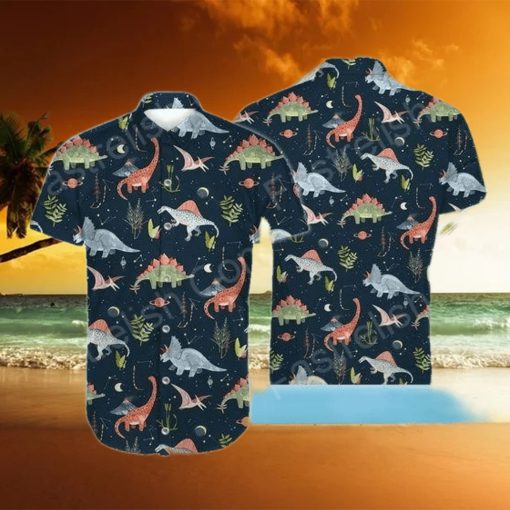 DINOSAUR COSMIC NIGHT HAWAIIAN SHIRT