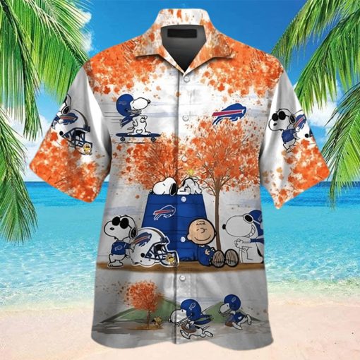 Buffalo Bills Hawaiian Shirt  Snoopy Charlie Brown  Tropical Hawaiian Shirt