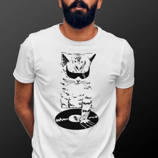 DJ Kitty Scratch art shirt