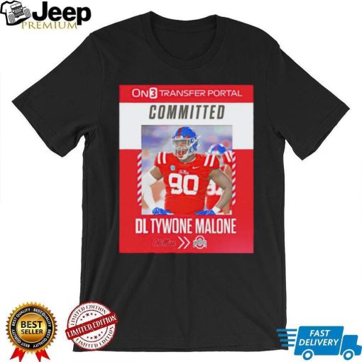 DL Tywone Malone from Ole Miss Rebels to Ohio State Buckeyes poster shirt