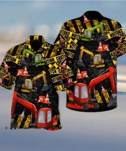 Work Hard With Excavator Aloha Hawaiian Shirts