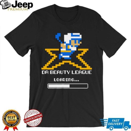 Da Beauty League hockey pixel art logo shirt