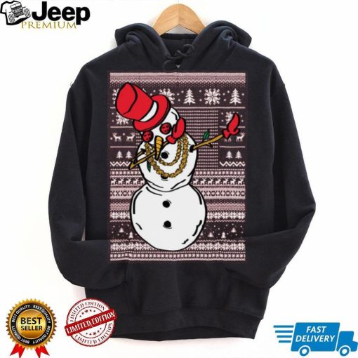 Dabbing Snowman Merry Ugly Christmas Tshirt Unisex Crewneck Graphic Sweatshirt