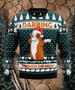 Dabbing Through The Snow Guinea Pig Ugly Christmas Sweater Gift Men Women