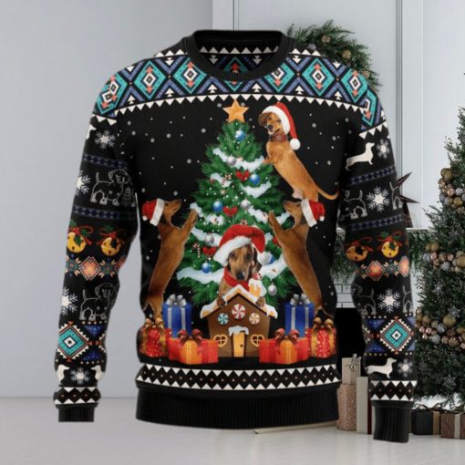 Dachshund Christmas Tree Ugly Sweater