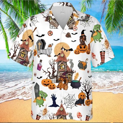 Dachshund Dog Halloween Hawaiian Shirt