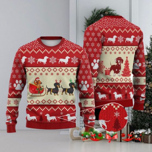 Dachshund Dog Reindeer Ugly Christmas Sweater Funny Gift For Men And Women Family Holidays