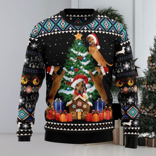 Dachshund Group Tree Ugly Christmas Sweater Thankgiving Gift Men Women