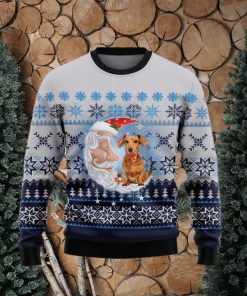 Dachshund Love Santa Moon Ugly Christmas Sweater Gift Men Women