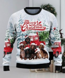 Dachshund Merry Ugly Sweater For Christmas