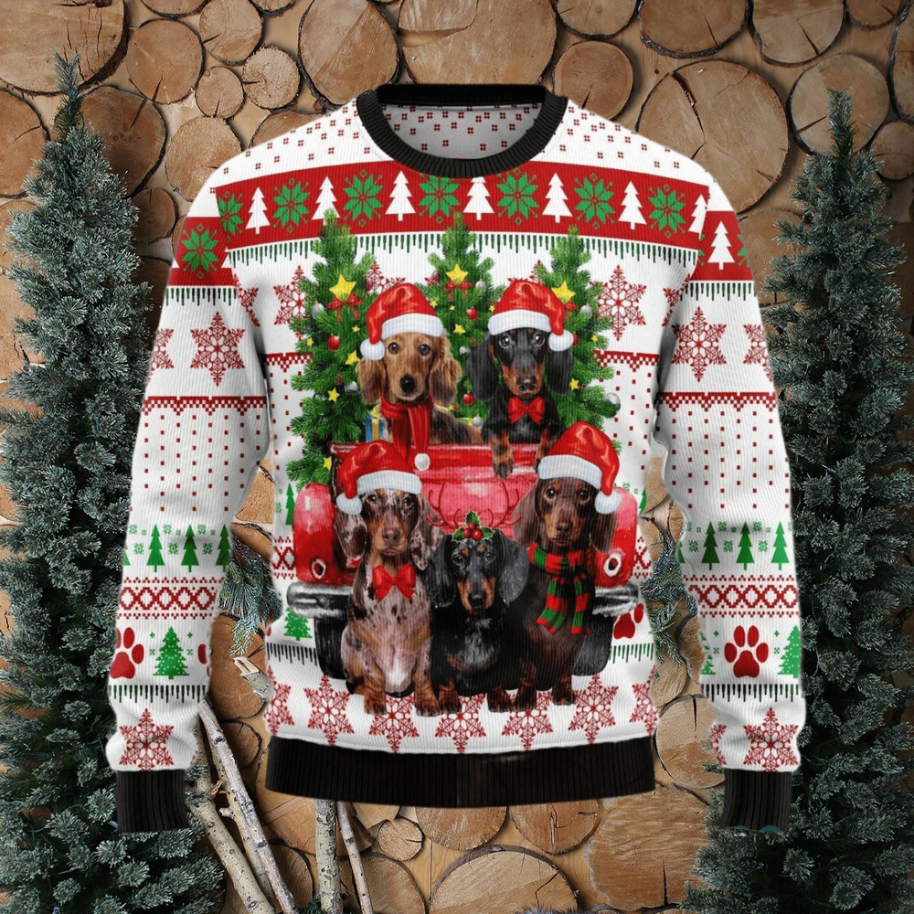 Weiner dog ugly christmas clearance sweater