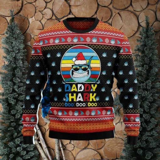 Daddy Shark Ugly Christmas Sweater Impressive Gift For Men And Women