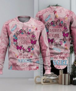 Daddy’S Girl Dad Is My Angel 3D Full Print Ugly Sweater Christmas Gift Sweater