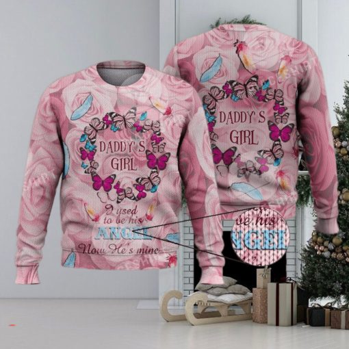 Daddy’S Girl Dad Is My Angel 3D Full Print Ugly Sweater Christmas Gift Sweater