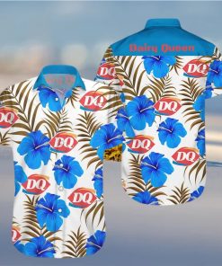 Dairy Queen Tropical Flower Aloha Hawaiian Shirts