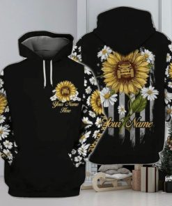 Daisy And Sun Flower Custom Name 3d All Over Print Hoodie