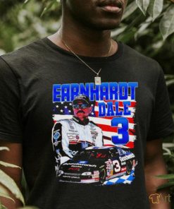 Dale Earnhardt signature racing car American flag shirt