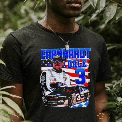 Dale Earnhardt signature racing car American flag shirt