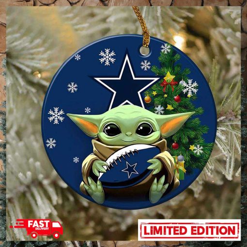 Dallas Cowboy Baby Yoda NFL 2023 Christmas Tree Decorations Ornament