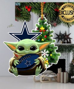 Dallas Cowboy Baby Yoda NFL Christmas Tree Decorations Ornament