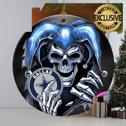 Dallas Cowboy NFL Skull Joker Xmas Gifts Personalized Christmas Tree Decorations Ornament
