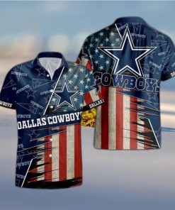 Dallas Cowboys American Flag Logo Hawaiian Shirt Vacation Gift For Men And Women Gift