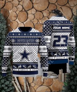 Dallas Cowboys American Football Gucci Ugly Christmas Sweater 3D Jumper