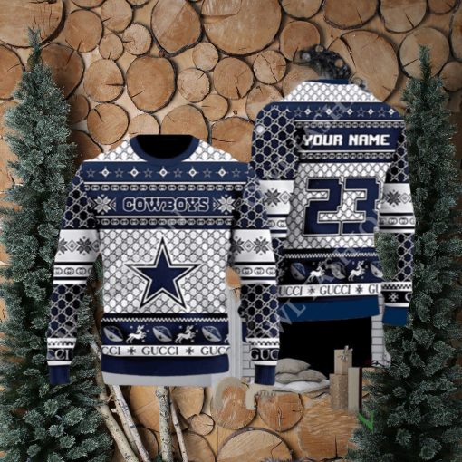 Dallas Cowboys American Football Gucci Ugly Christmas Sweater 3D Jumper