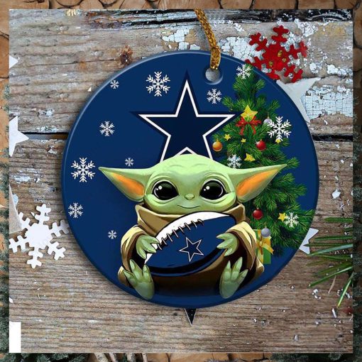 Dallas Cowboys Baby Yoda Ornament Christmas Tree Decorations NFL Gifts