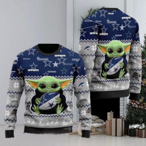 Dallas Cowboys Baby Yoda Ugly Christmas Sweater