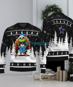 Dallas Cowboys Black Grinch Turkey Disguise Thankgiving Ugly Christmas 3D Sweater Gift For Men And Women