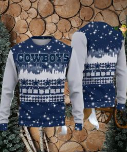 Dallas Cowboys Christmas Forrest Pattern Ugly Christmas Sweater Unique Gift For Men And Women