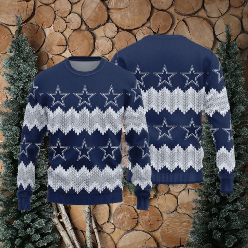 Dallas Cowboys Christmas Pattern Knitted Sweater