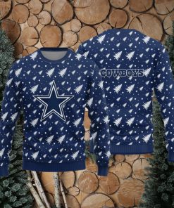 Dallas Cowboys Christmas Pine Tree Patterns Pattern Knitted Sweater