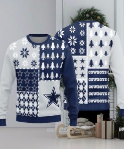 Dallas Cowboys Christmas Pine Trees Pattern New Style Knitted Sweater