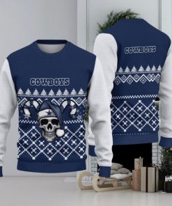 Dallas Cowboys Christmas Skull Christmas Ugly Sweater 3D Sport Gift Christmas