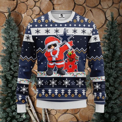 Dallas Cowboys Dabbing Santa Claus Christmas Ugly Sweater Sport Christmas Gift Ideas