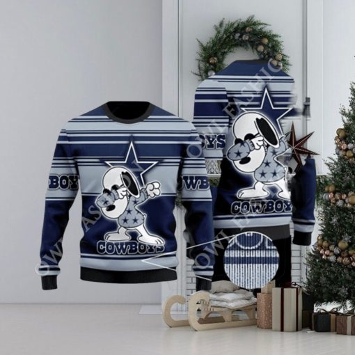 Dallas Cowboys Dabbing Snoopy Ugly Christmas Sweater Jumper