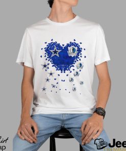 Dallas Cowboys Dallas Mavericks logo hearts sport gift shirt