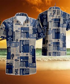 Dallas Cowboys Fish Pineapple Pattern Summer Hawaiian Shirt