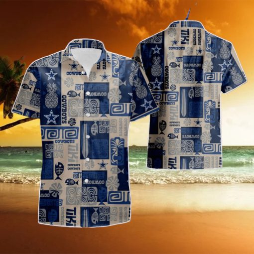 Dallas Cowboys Fish Pineapple Pattern Summer Hawaiian Shirt