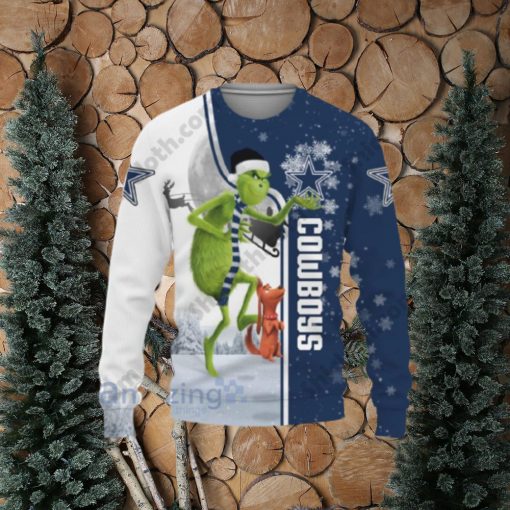 Dallas Cowboys Funny Grinch Ugly Christmas Sweater