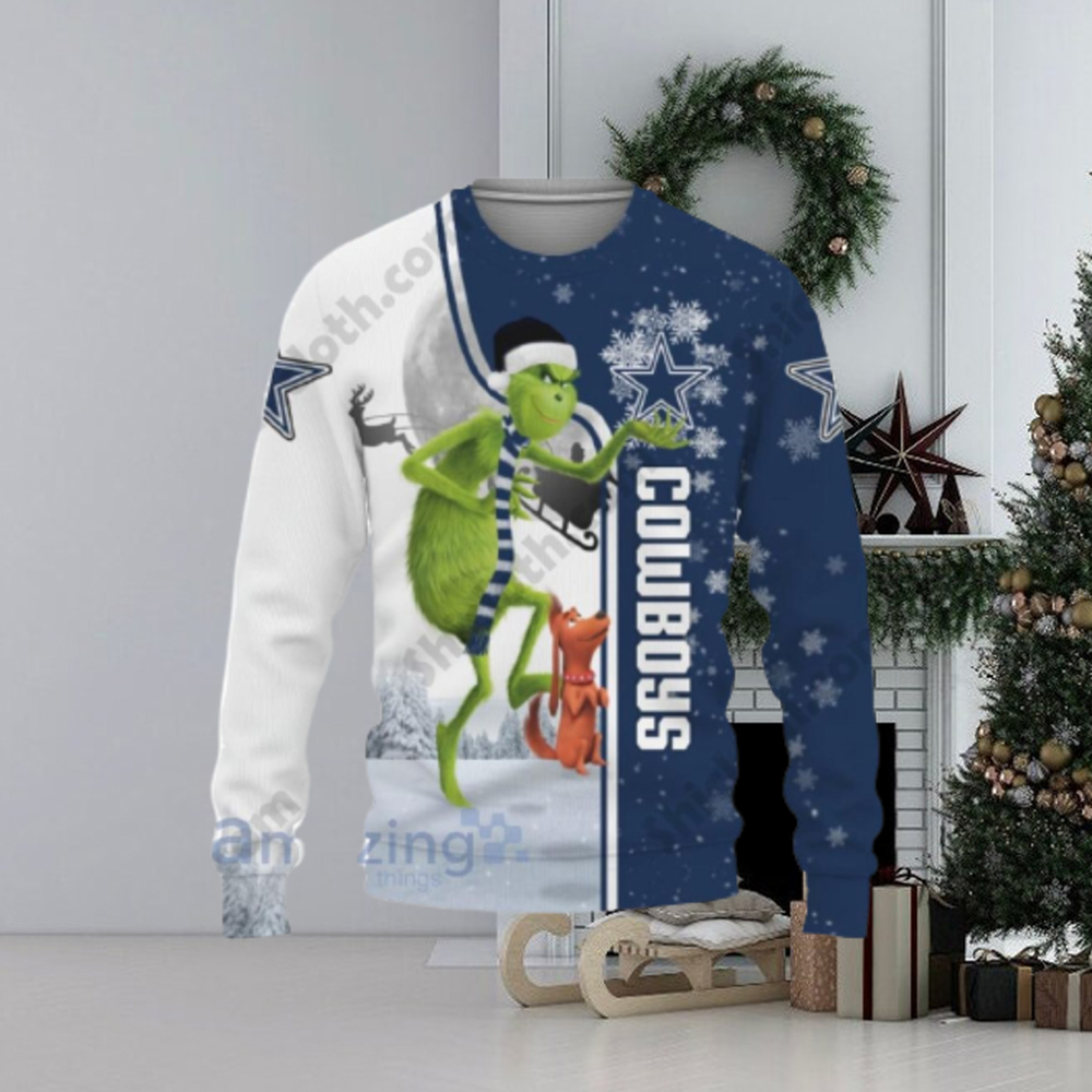 Dallas Cowboys Ornament Grinch Ugly Christmas Sweater - Dallas Cowboys Ugly  Sweater