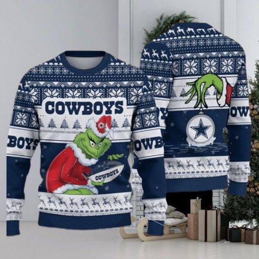 Dallas Cowboys Grinch Stolen Ugly Christmas Sweater Football Fan – Dallas Cowboys Christmas Sweater