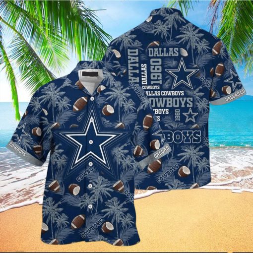 Dallas Cowboys Hawaiian Shirt Coconut Tree Pattern All Over Print