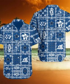 Dallas Cowboys Hawaiian Shirt Hibiscus Flowers Pattern Gift For Beach Trip